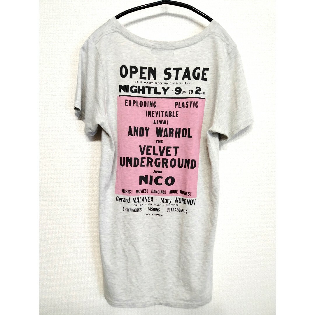 HYSTERIC GLAMOUR(ヒステリックグラマー)のヒステリックグラマー アンディーウォーホル  Tシャツ グレー レディースのトップス(Tシャツ(半袖/袖なし))の商品写真