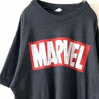 マーベル(MARVEL)のマーベル MARVEL ロゴ Optima Tシャツ L グレー 灰色 古着(その他)