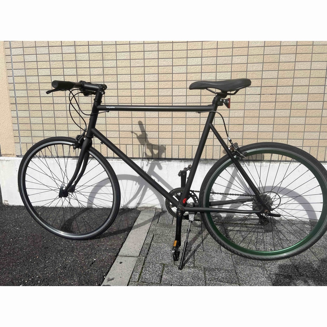 tokyo bike 9s Lサイズ ブラック リア:グリーン スポーツ/アウトドアの自転車(自転車本体)の商品写真