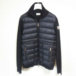 モンクレール(MONCLER)のモンクレール Cardigan カーディガン ニット ダウン レディース 黒 S(カーディガン)