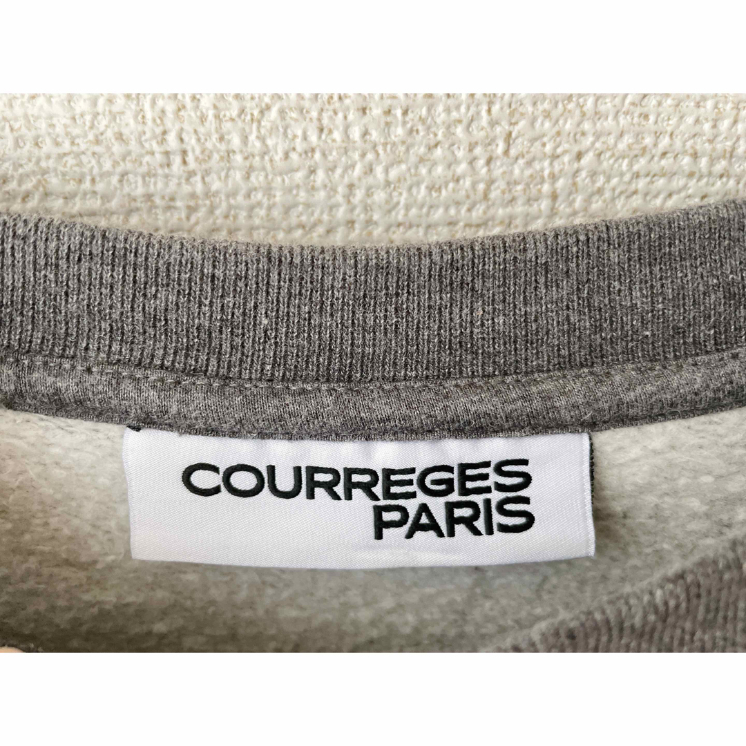 Courreges(クレージュ)のcourreges paris クレージュチャコールグレーショートスウェット レディースのトップス(トレーナー/スウェット)の商品写真