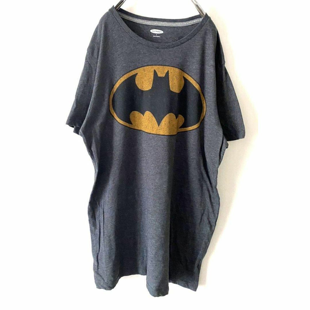 Old Navy(オールドネイビー)のオールドネイビー バットマン ロゴ Tシャツ L グレー 灰色 古着 その他のその他(その他)の商品写真