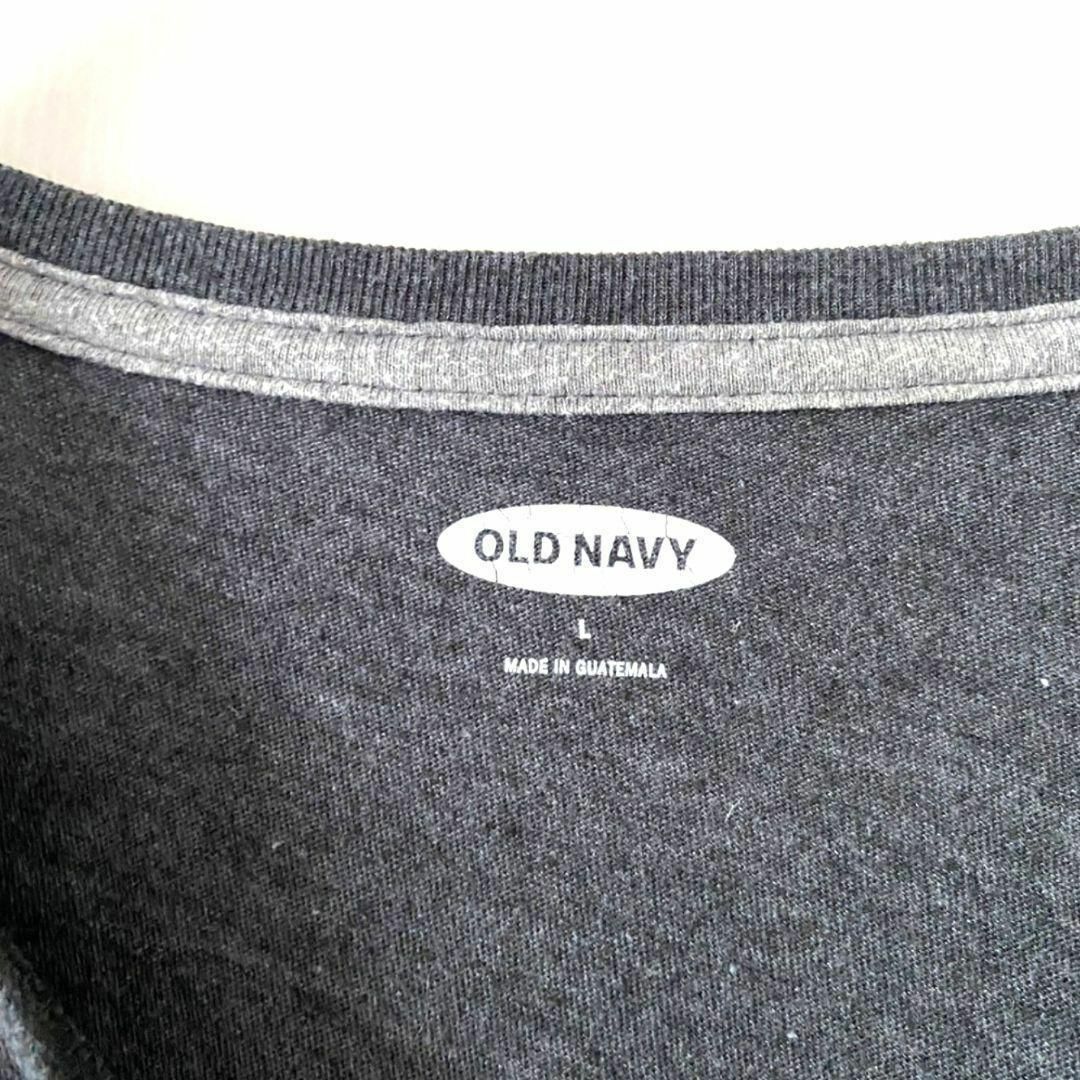 Old Navy(オールドネイビー)のオールドネイビー バットマン ロゴ Tシャツ L グレー 灰色 古着 その他のその他(その他)の商品写真