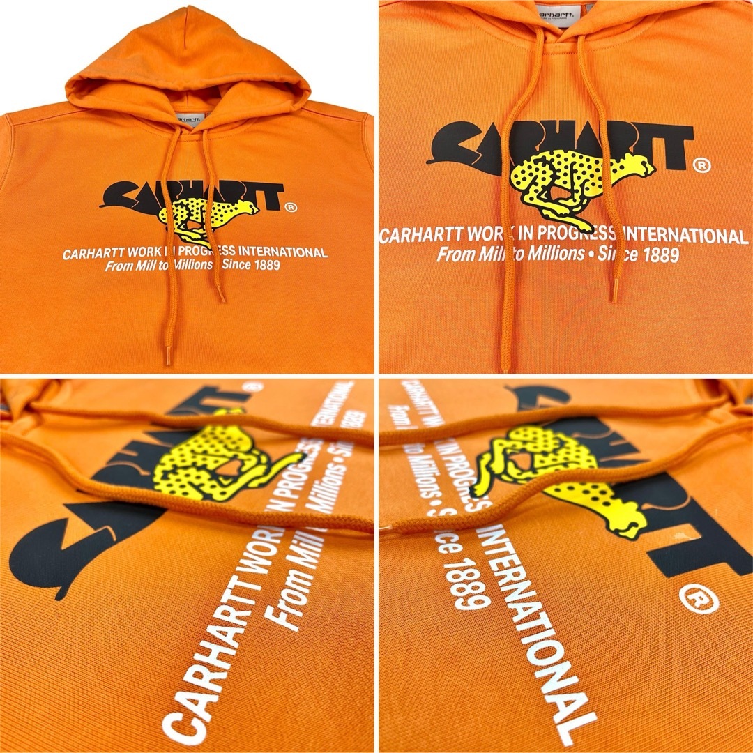 Charhartt WIP(カーハートダブリューアイピー)の中古 Carhartt WIP ヒョウ チーター アニマルロゴ ワーク フーディ メンズのトップス(パーカー)の商品写真