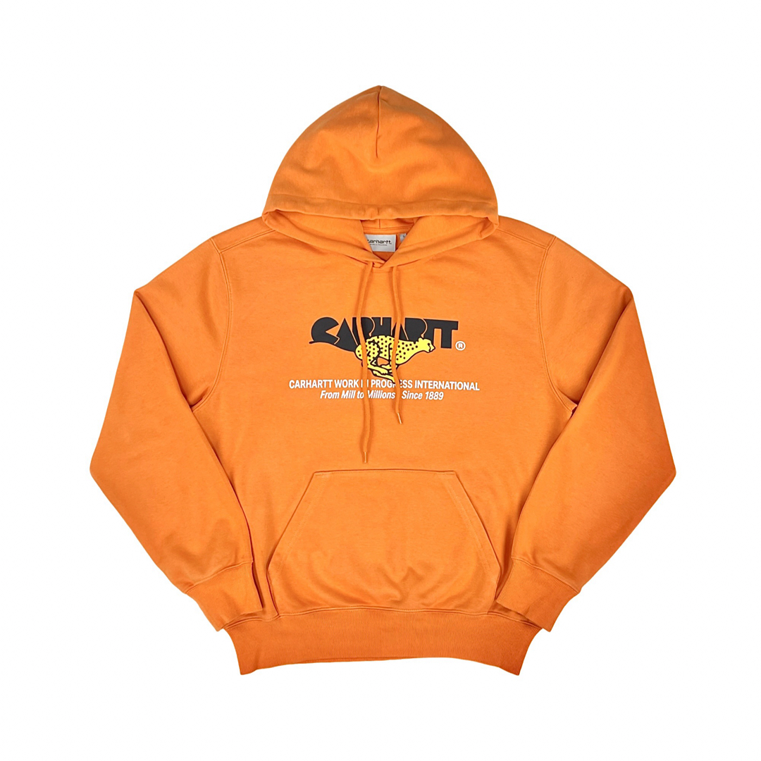 Charhartt WIP(カーハートダブリューアイピー)の中古 Carhartt WIP ヒョウ チーター アニマルロゴ ワーク フーディ メンズのトップス(パーカー)の商品写真