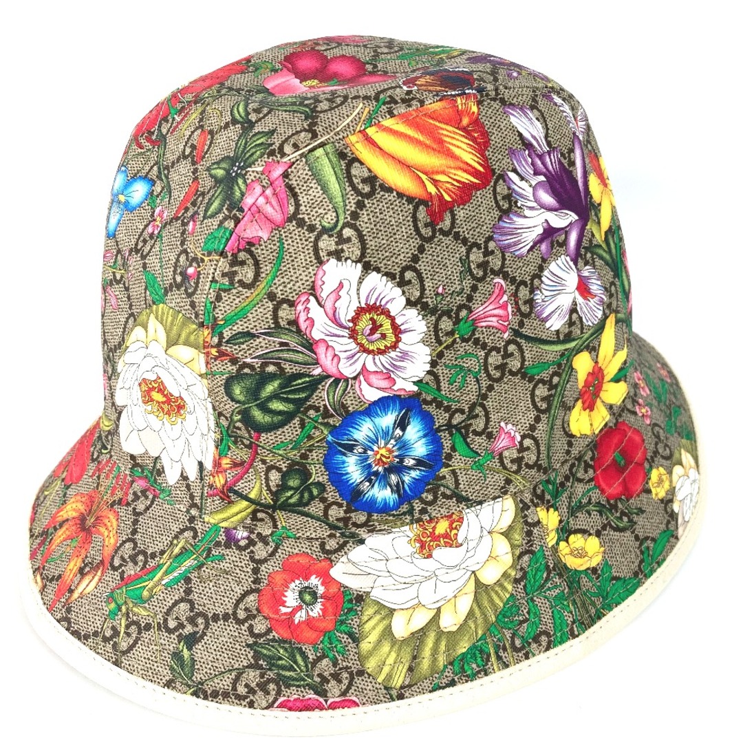 Gucci(グッチ)のグッチ GUCCI フローラ 花柄 フラワー 603988 ハット帽 帽子 バケットハット ボブハット ハット ポリエステル マルチカラー 美品 メンズの帽子(ハット)の商品写真