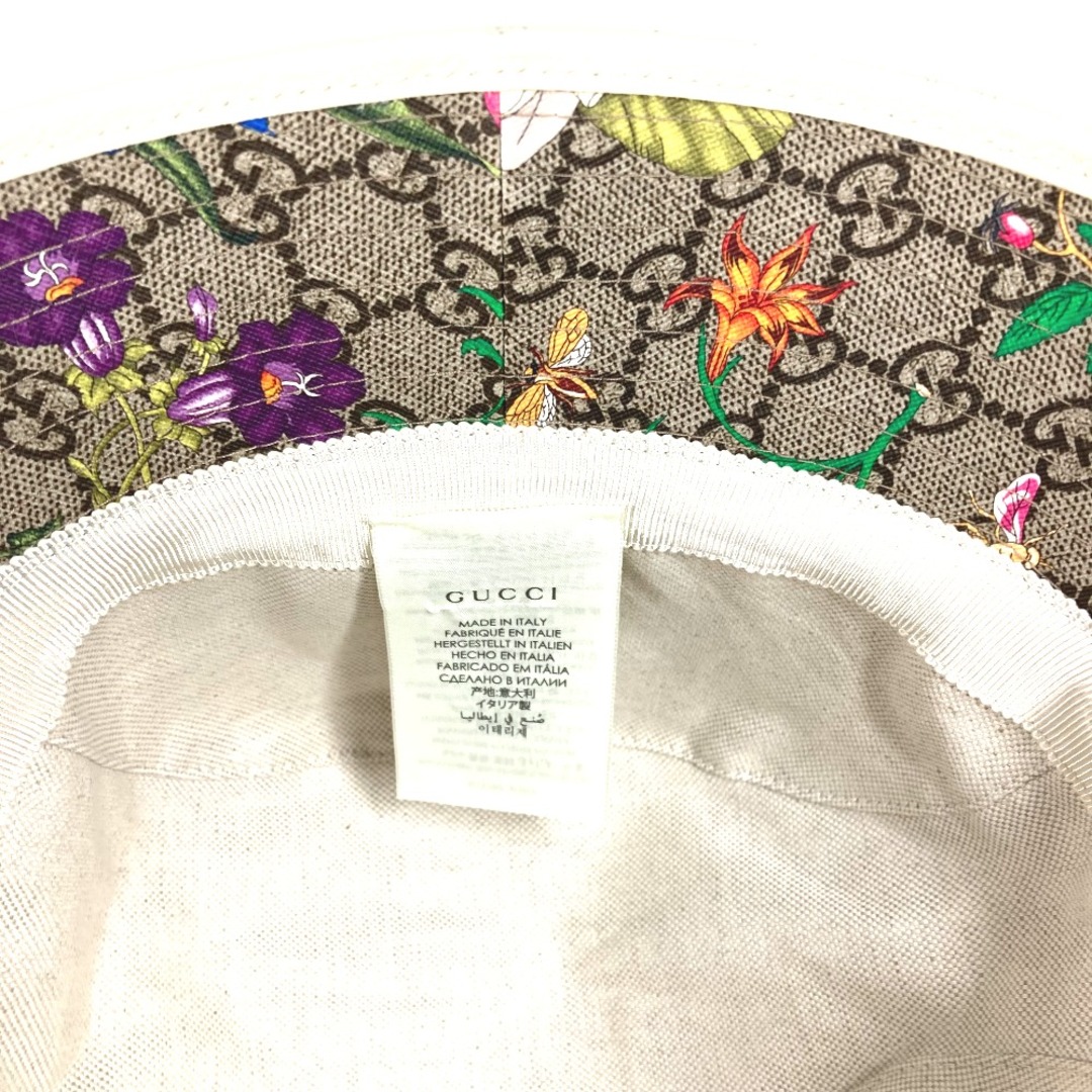 Gucci(グッチ)のグッチ GUCCI フローラ 花柄 フラワー 603988 ハット帽 帽子 バケットハット ボブハット ハット ポリエステル マルチカラー 美品 メンズの帽子(ハット)の商品写真