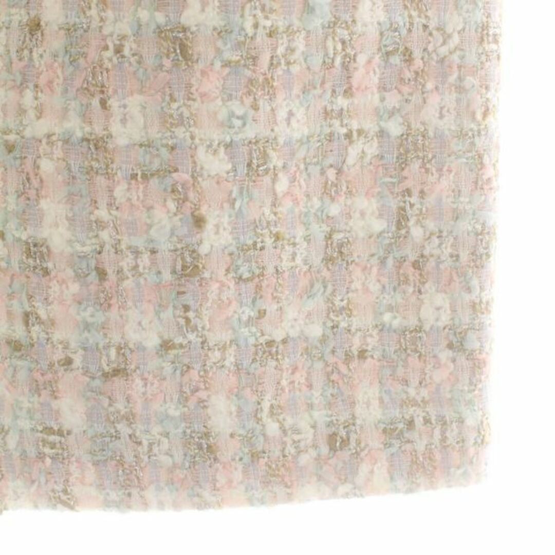Apuweiser-riche(アプワイザーリッシェ)のアプワイザーリッシェ タイトスカート ミニ ツイード 2 M ピンク レディースのスカート(ミニスカート)の商品写真