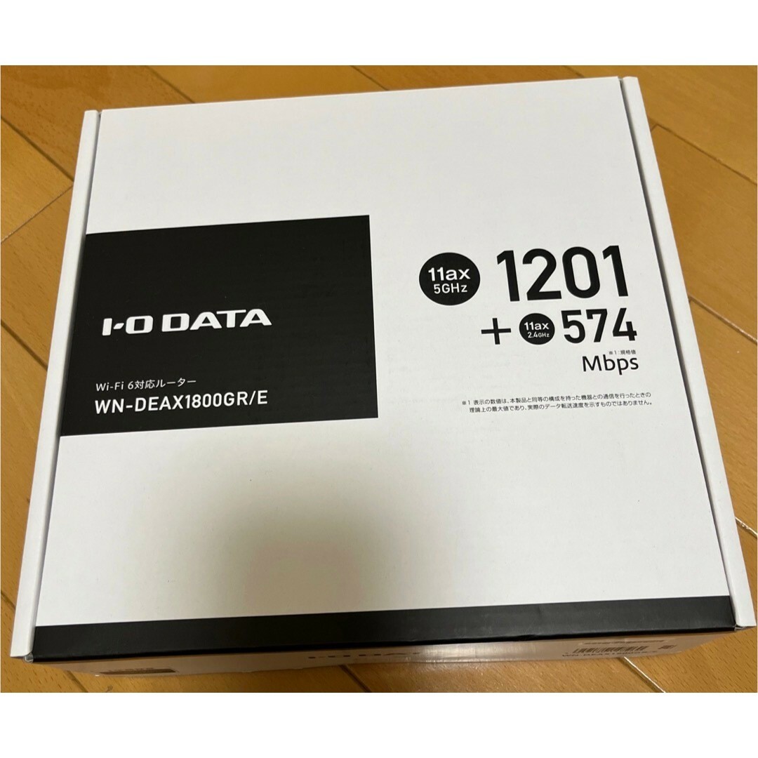 IODATA(アイオーデータ)のWi-Fi6対応ルーター(I-O DATA社製) WN-DEAX1800GR/E スマホ/家電/カメラのPC/タブレット(PC周辺機器)の商品写真