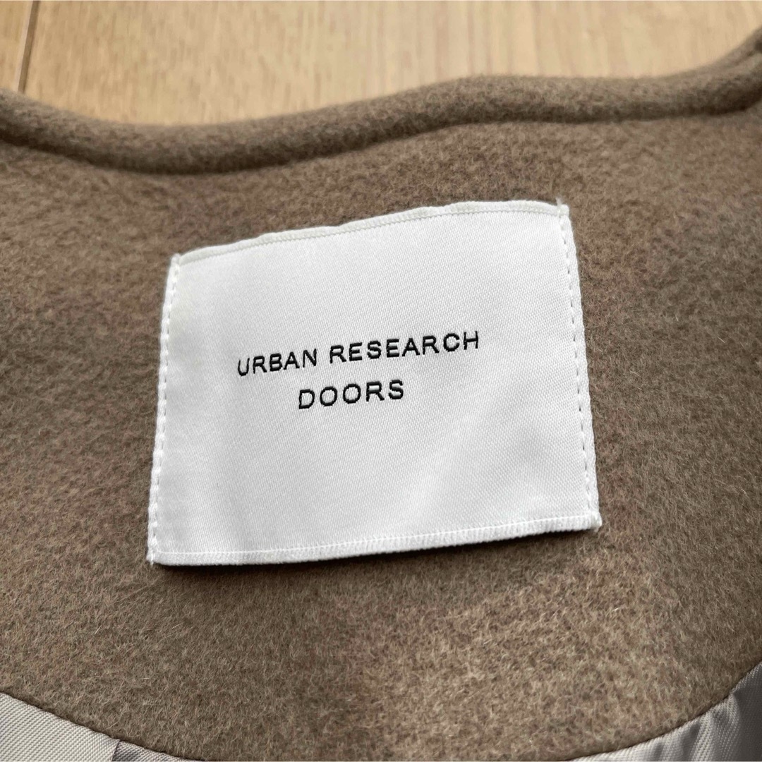 URBAN RESEARCH DOORS(アーバンリサーチドアーズ)のURBAN RESEACH DOORS ＊ノーカラーウールコート レディースのジャケット/アウター(ロングコート)の商品写真