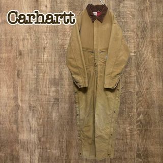 カーハート(carhartt)のCarhartt カーハート　オールインワン　つなぎ　ブラウンベージュ　中綿(その他)