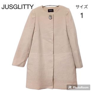 JUSGLITTY - 美品 15AW ジャスグリッティ ジョーゼットシャギー コート