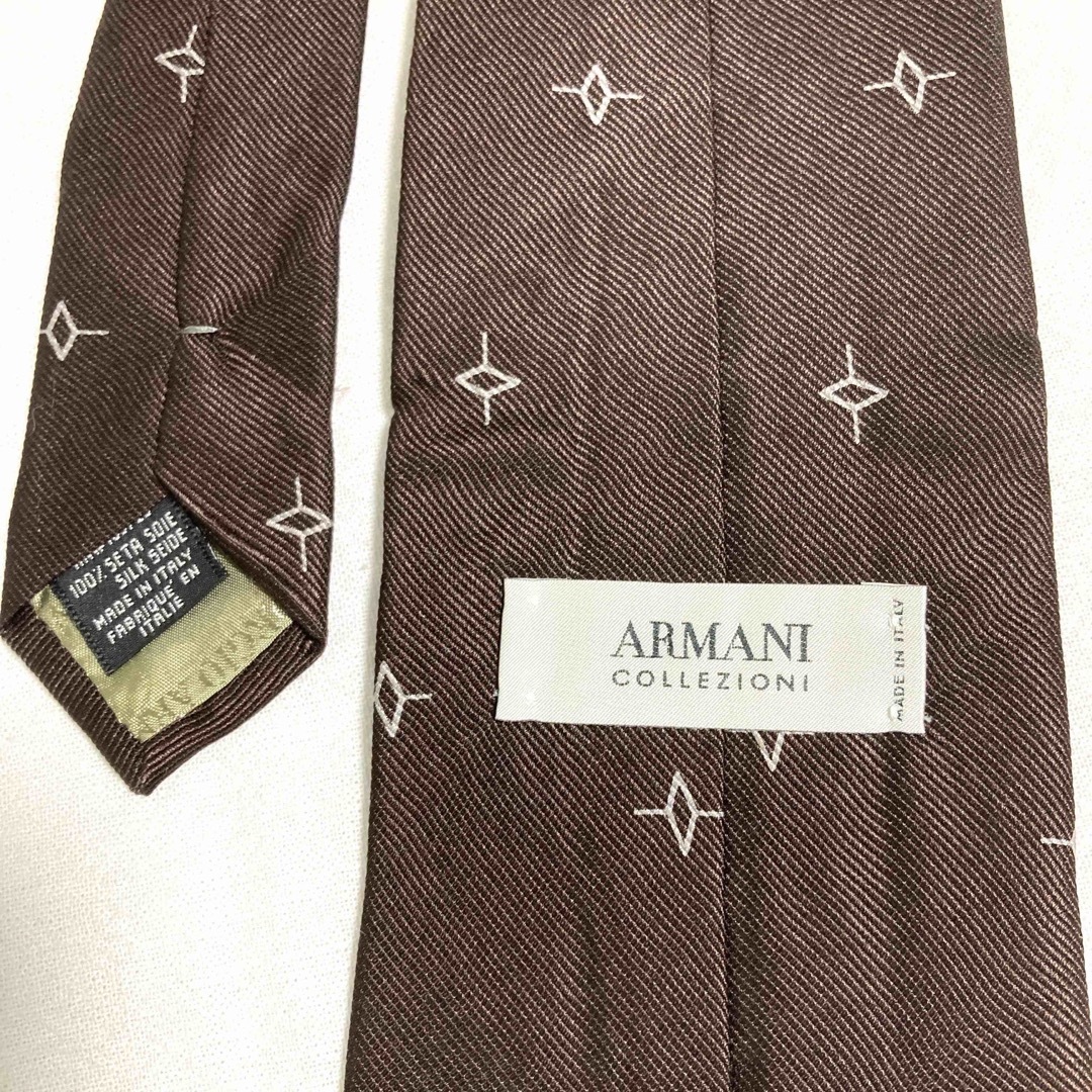 Armani(アルマーニ)のARMANI COLLEZIONI アルマーニ ネクタイ イタリア製 ブラウン系 メンズのファッション小物(ネクタイ)の商品写真