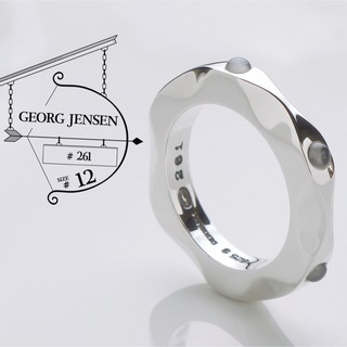 ジョージジェンセン(Georg Jensen)の極美品 ジョージ ジェンセン ムーンストーン 261 リング 925 12号(リング(指輪))