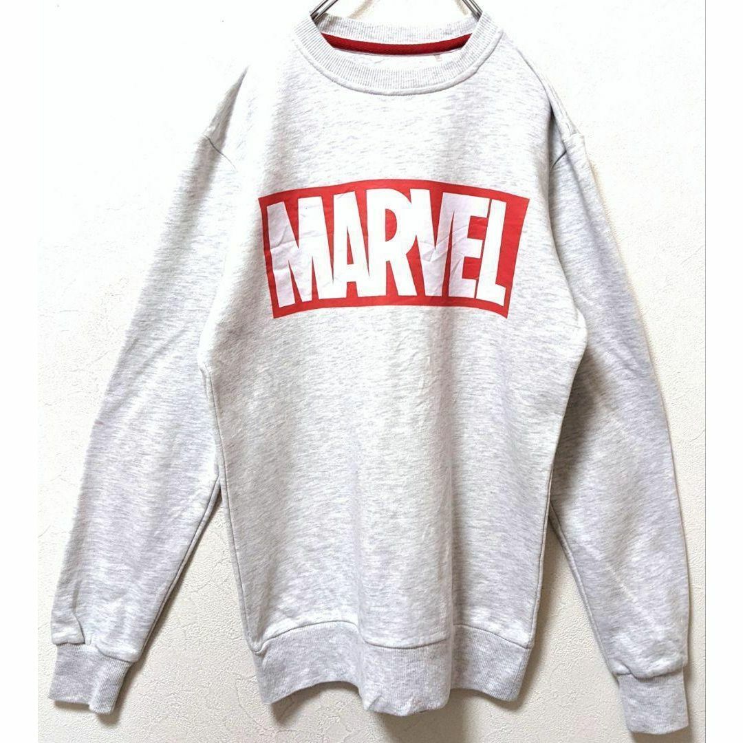 MARVEL(マーベル)のマーベル MARVEL ロゴ スウェットトレーナー グレー 灰色 古着 その他のその他(その他)の商品写真