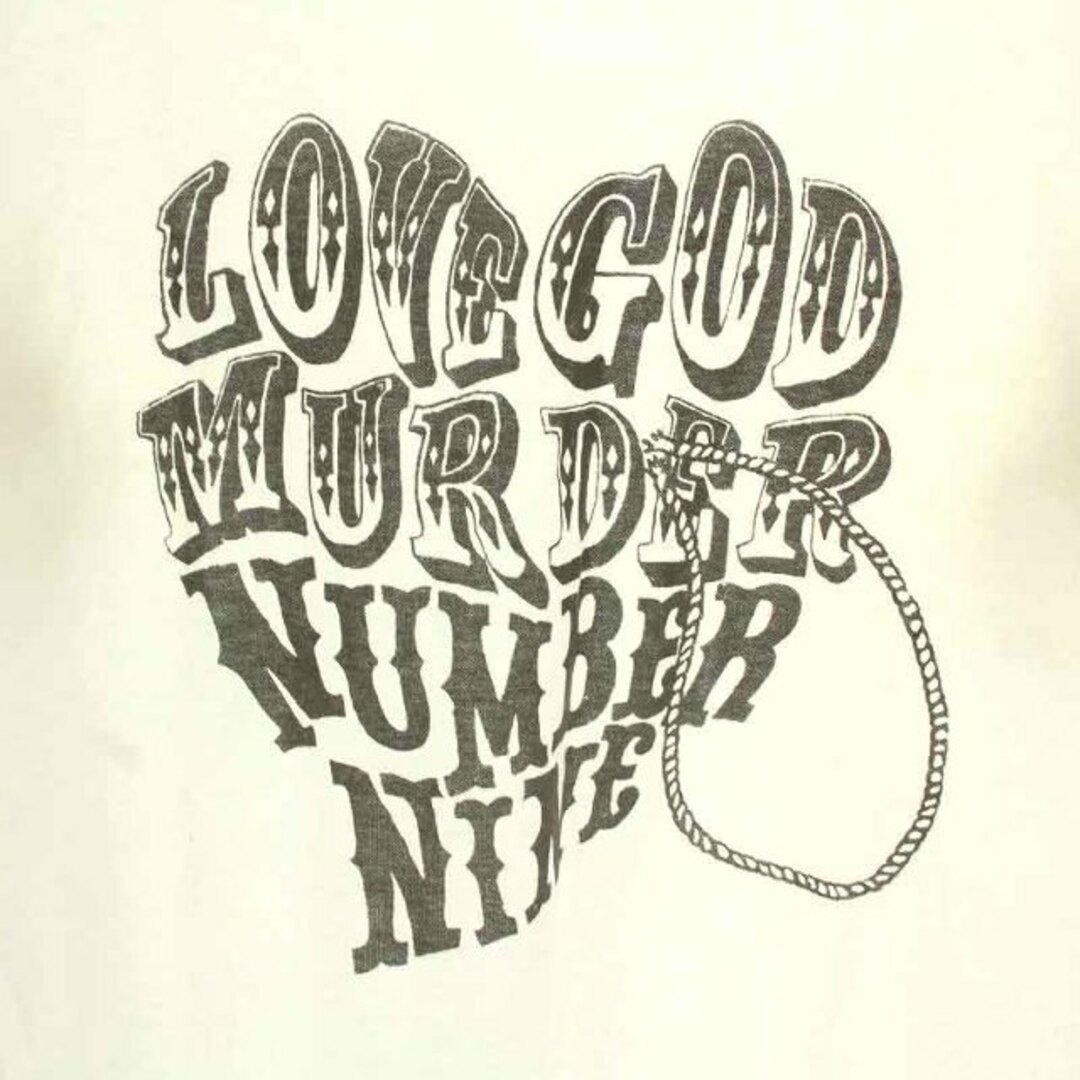 NUMBER (N)INE(ナンバーナイン)のNUMBER (N)INE Tシャツ カットソー 半袖 プリント 2 S 白 黒 メンズのトップス(Tシャツ/カットソー(半袖/袖なし))の商品写真