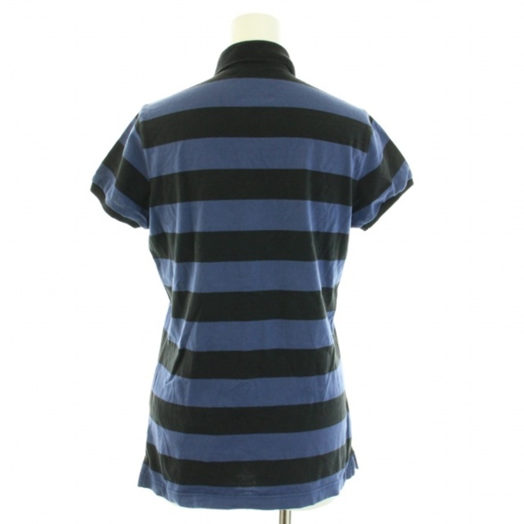 PEARLY GATES(パーリーゲイツ)のパーリーゲイツ ゴルフウェア ポロシャツ 半袖 ボーダー柄 2 M 黒 紺 レディースのトップス(ポロシャツ)の商品写真