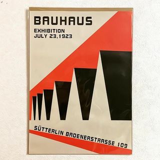 布 ポスター「バウハウス展　1923/7/23　オレンジ　BAUHAUS」(その他)