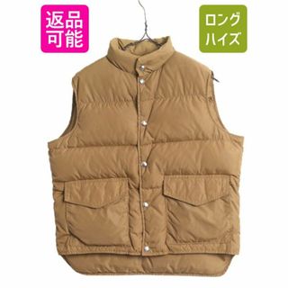 ウールリッチ(WOOLRICH)の70s ウールリッチ ナイロン ダウン ベスト キッズ L メンズ S 程/ 70年代 Woolrich ヴィンテージ 白タグ アウトドア 重ね着 ポケット付き(ベスト)