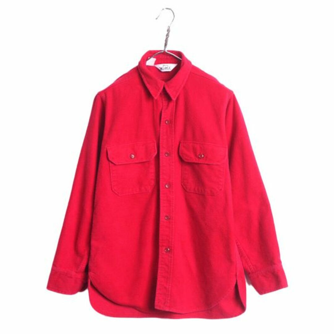 WOOLRICH(ウールリッチ)の70s USA製 ウールリッチ コットン シャモア クロス シャツ メンズ M 古着 70年代 Woolrich ヴィンテージ ネルシャツ フランネル アウトドア メンズのトップス(シャツ)の商品写真