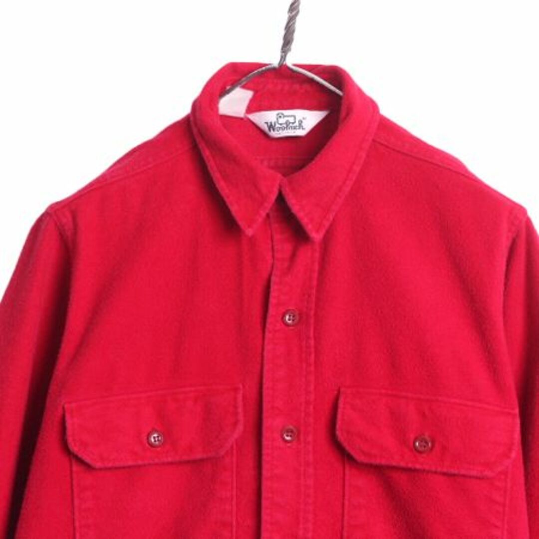 WOOLRICH(ウールリッチ)の70s USA製 ウールリッチ コットン シャモア クロス シャツ メンズ M 古着 70年代 Woolrich ヴィンテージ ネルシャツ フランネル アウトドア メンズのトップス(シャツ)の商品写真