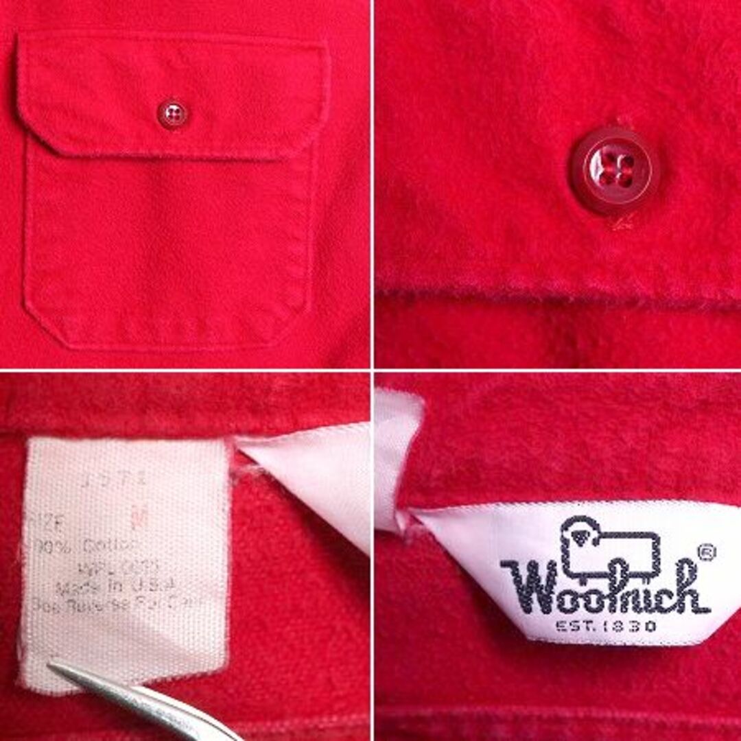 WOOLRICH(ウールリッチ)の70s USA製 ウールリッチ コットン シャモア クロス シャツ メンズ M 古着 70年代 Woolrich ヴィンテージ ネルシャツ フランネル アウトドア メンズのトップス(シャツ)の商品写真