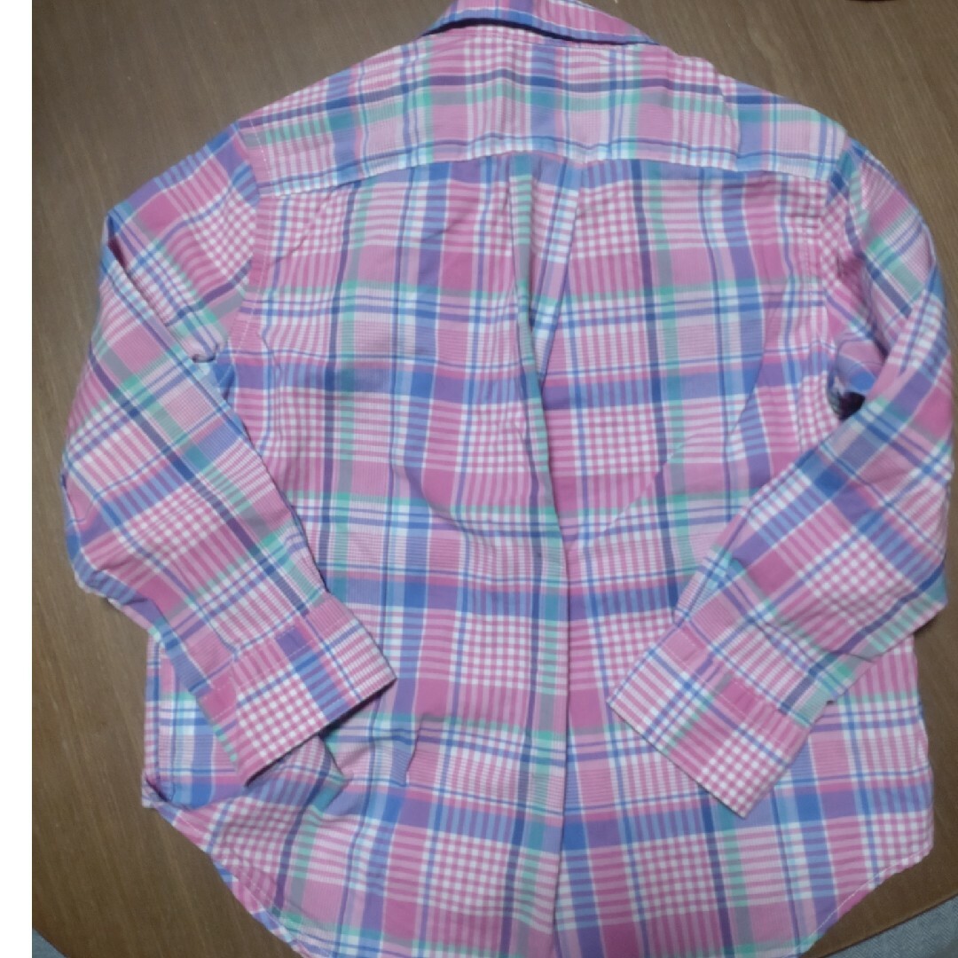 Ralph Lauren(ラルフローレン)のラルフローレン　チェックシャツ　ピンク　3/3T キッズ/ベビー/マタニティのキッズ服男の子用(90cm~)(Tシャツ/カットソー)の商品写真