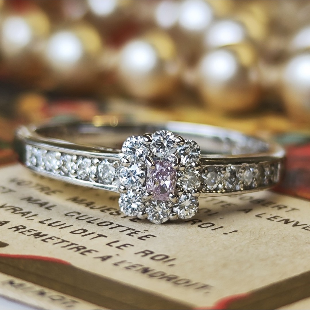 【ピンクダイヤ】天然ダイヤモンド FANCY PURPLE PINK  レディースのアクセサリー(リング(指輪))の商品写真