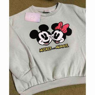 ディズニー(Disney)の新品　120 ミッキー　裏起毛トレーナー(Tシャツ/カットソー)