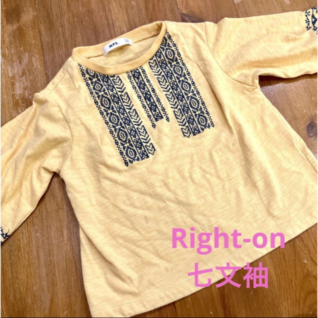 Right-on(ライトオン)の春コーデ　セット商品　未使用ロンティー　Right-on刺繍ロンティ　ワンピース キッズ/ベビー/マタニティのキッズ服女の子用(90cm~)(ワンピース)の商品写真