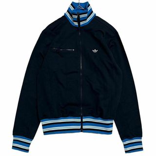 アディダス(adidas)の☆5156 adidas トラックジャケット ネイビー ボーダーリブ M〜(ジャージ)