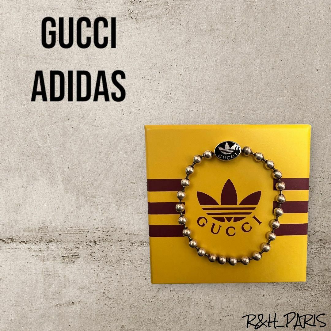 GUCCI - GUCCI グッチ adidas アディダス ブレスレット シルバー GUCCI - GUCCI グッチ adidas アディダス ブレスレット シルバー