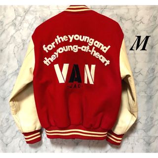 VAN Jacket - VAN JACヴァンヂャケット　バックアーチロゴ　牛革　スタジャン　M