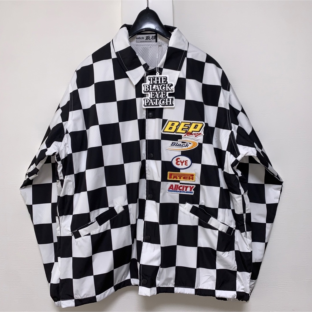 WACKO MARIA(ワコマリア)の黒L【Black Eye Patch】CHECKERED  JKT／新品／送料込 メンズのジャケット/アウター(ナイロンジャケット)の商品写真