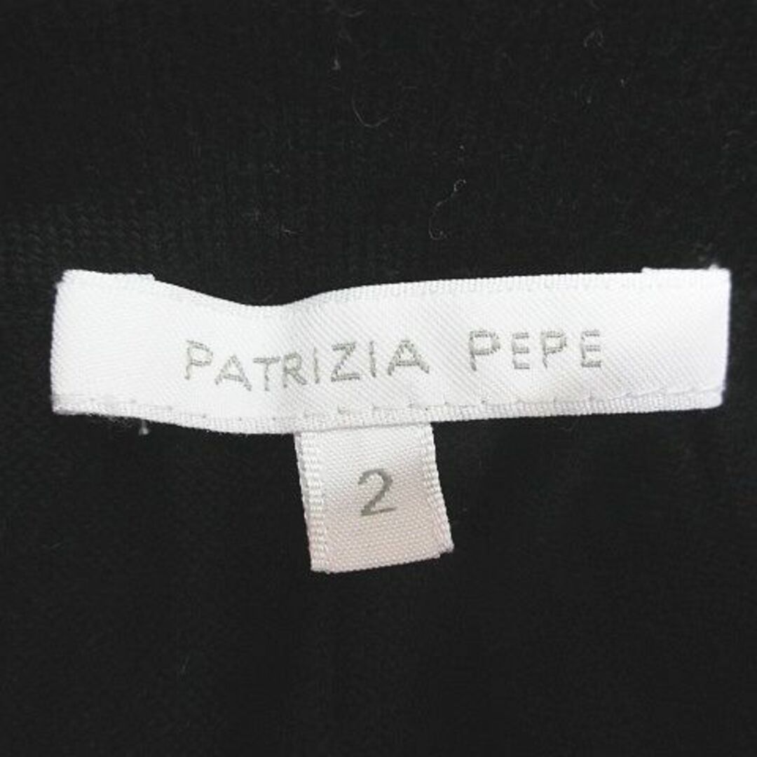 PATRIZIA PEPE(パトリツィアペペ)のパトリツィアペペ ミモレ丈 ワイドパンツ ニットパンツ 2 黒系 ブラック 毛 レディースのパンツ(デニム/ジーンズ)の商品写真