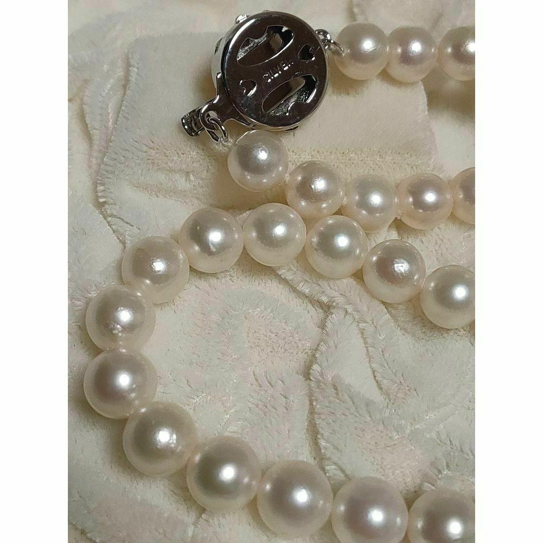 ⑩あこやパールネックレス アコヤ真珠 silver 6.9‐7.3mm 本真珠 レディースのアクセサリー(ネックレス)の商品写真
