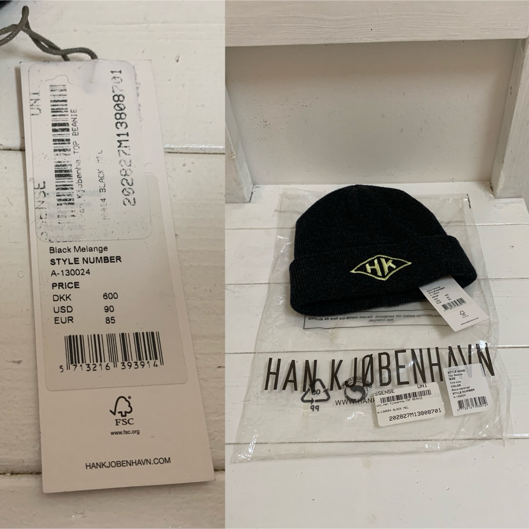 HAN KJOBENHAVN(ハンコペンハーゲン)のHAN KJOBENHAVN タグ付未使用 ポルトガル製 Top Beanie メンズの帽子(ニット帽/ビーニー)の商品写真