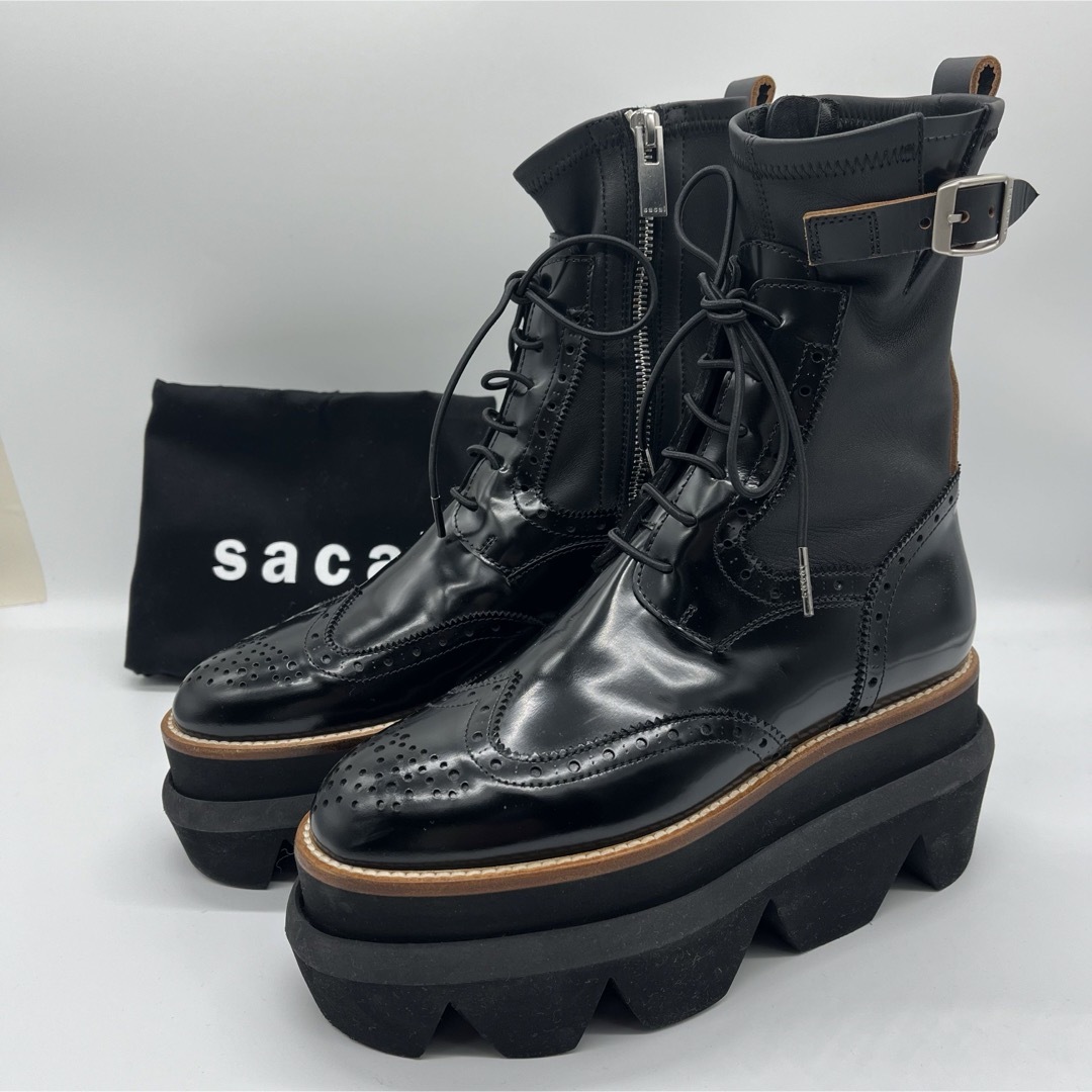 sacai(サカイ)の新品★SACAI サカイ★ウィングチップエンジニアブーツ★size36 レディースの靴/シューズ(ブーツ)の商品写真