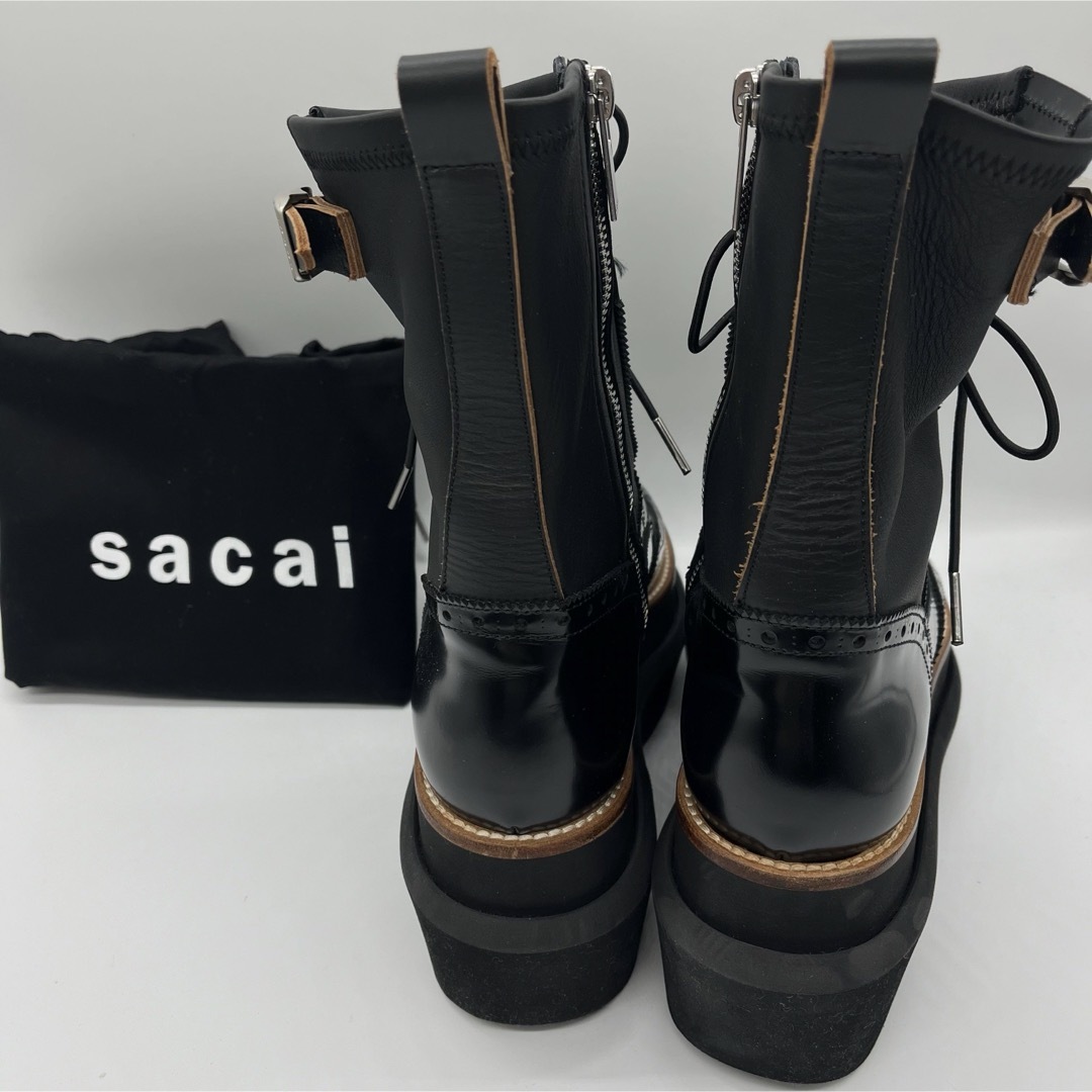 sacai(サカイ)の新品★SACAI サカイ★ウィングチップエンジニアブーツ★size36 レディースの靴/シューズ(ブーツ)の商品写真