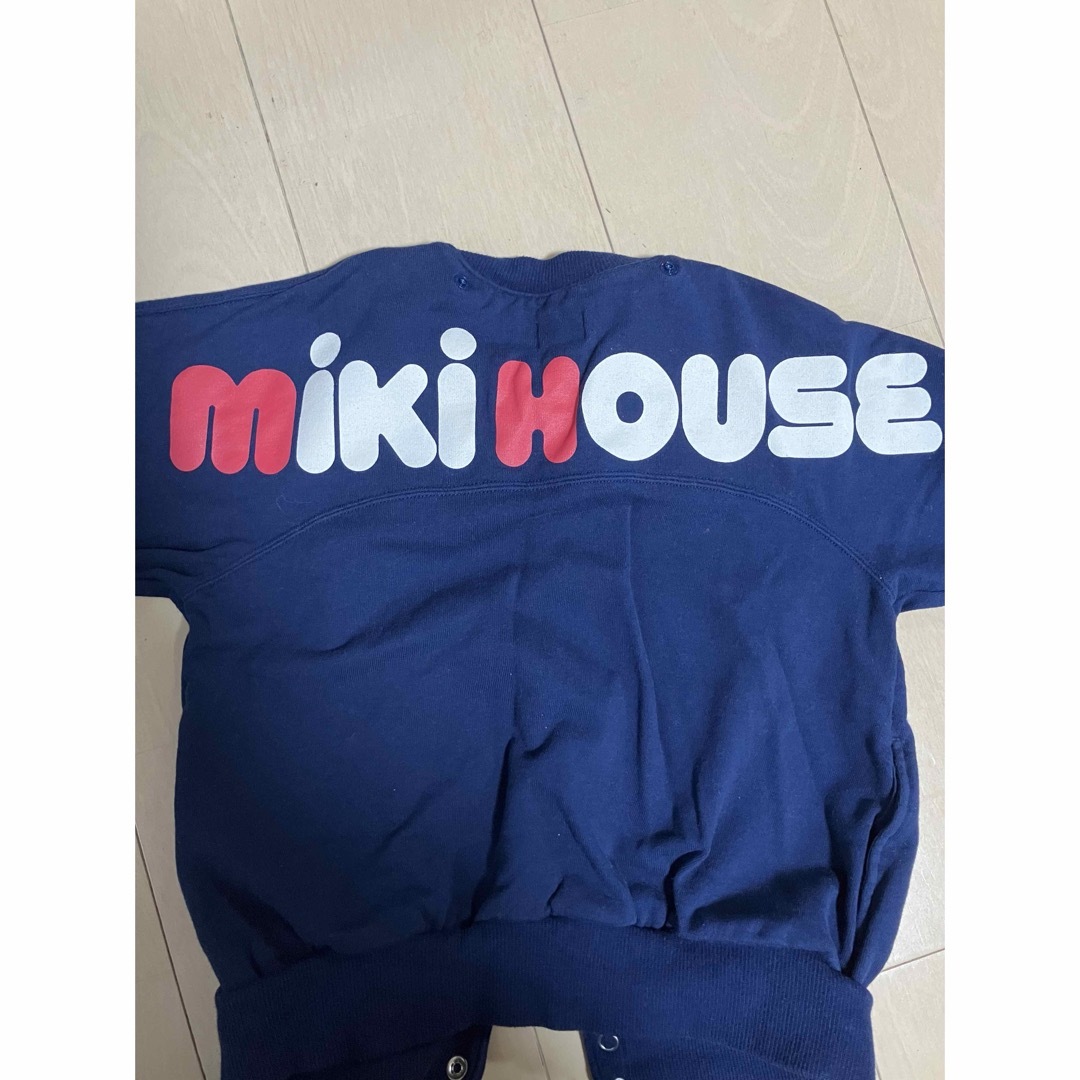 mikihouse(ミキハウス)のミキハウス　ロゴ　カーディガン　110 キッズ/ベビー/マタニティのキッズ服女の子用(90cm~)(カーディガン)の商品写真