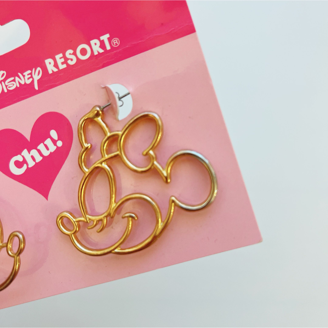 Disney(ディズニー)のTOKYO DISNEY RESORT 公式 ミッキー ミニー ピアス ゴールド レディースのアクセサリー(ピアス)の商品写真