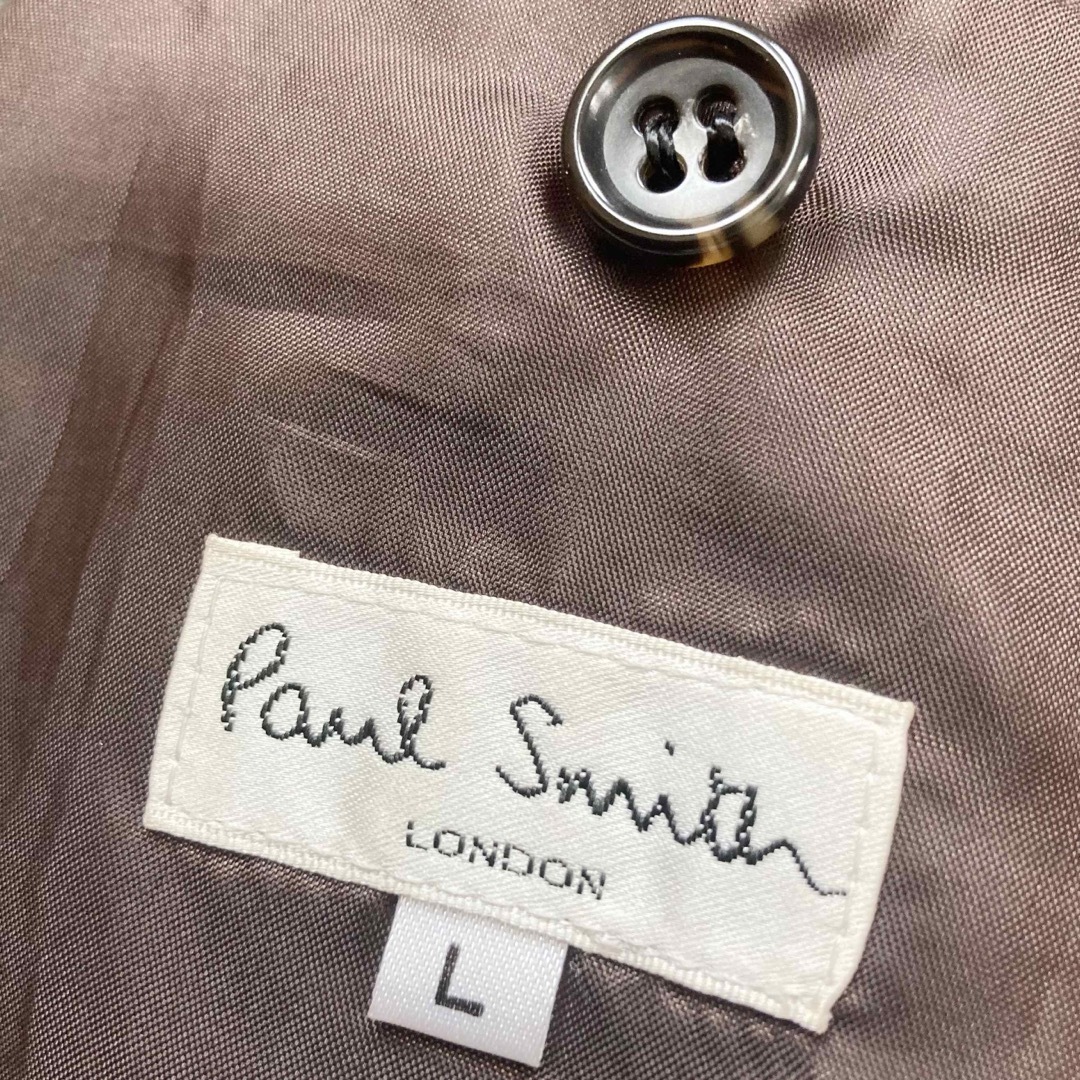 Paul Smith(ポールスミス)の【Paul Smit】ポールスミス フェイクレザー 茶 チェスターコート L メンズのジャケット/アウター(チェスターコート)の商品写真