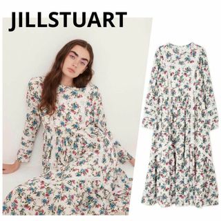 ジルスチュアート(JILLSTUART)の新品 22SS ジルスチュアート サニーフラワードレス 2 ピンク 花柄ワンピ(ロングワンピース/マキシワンピース)