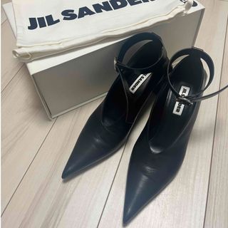 ジルサンダー(Jil Sander)のJIL SANDER ジルサンダー ポインテッドトゥ レザーパンプス 38(ハイヒール/パンプス)