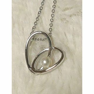 タサキ(TASAKI)のタサキ　あこやベビーパール　ハートネックレス　シルバー　田崎真珠　SILVER(ネックレス)