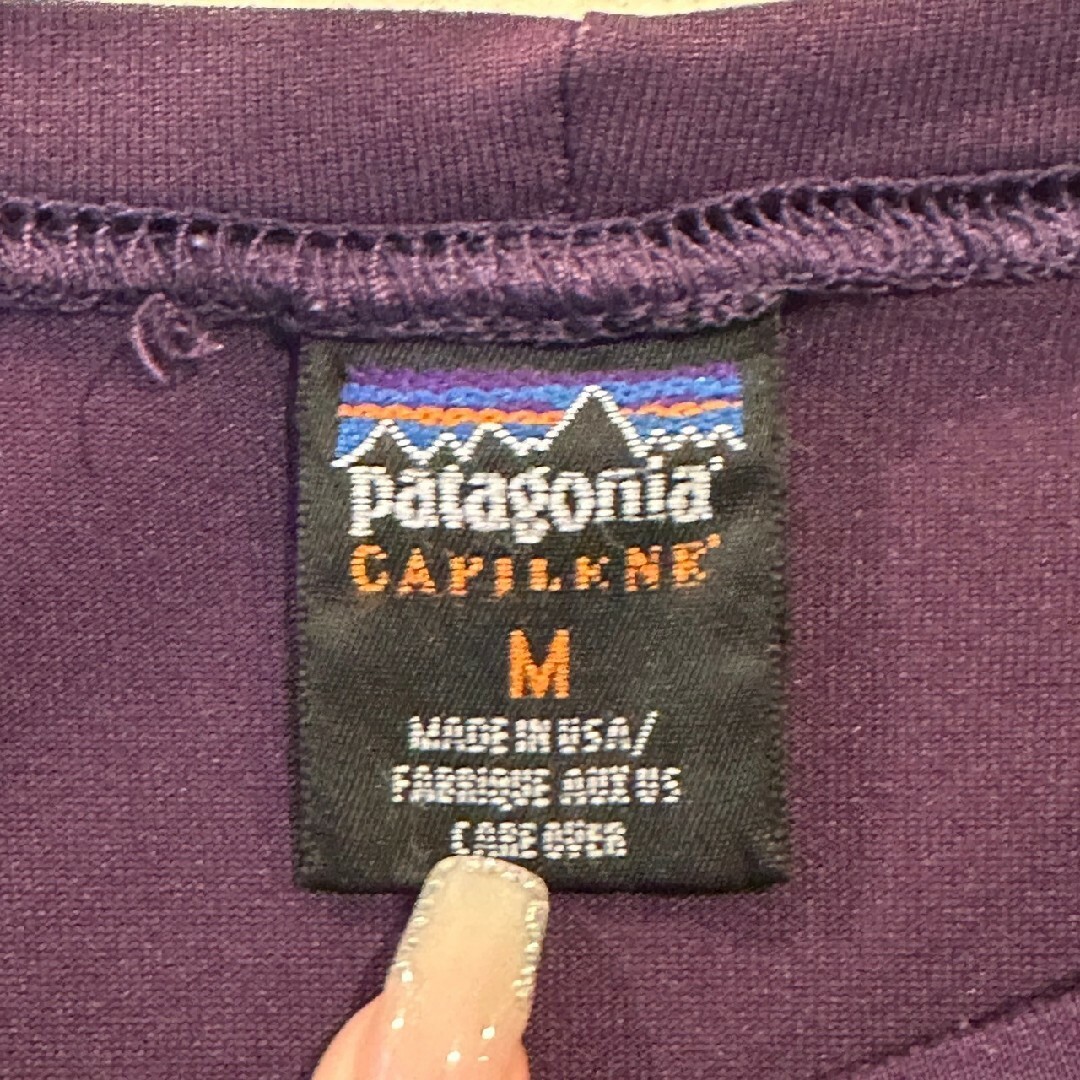 patagonia(パタゴニア)の90s　パタゴニア　Patagonia　Ｔシャツ　パープル　紫 メンズのトップス(Tシャツ/カットソー(半袖/袖なし))の商品写真