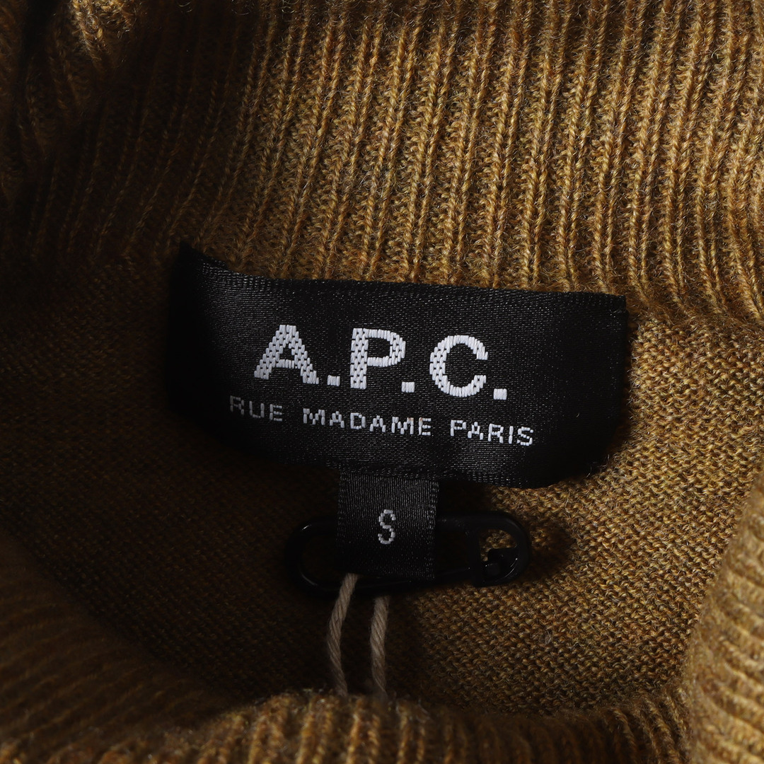 A.P.C(アーペーセー)の新品 A.P.C. アーペーセー ニット サイズ:S タートルネック ハイゲージ ウール ニット セーター ハイネック メランジ マスタード トップス 長袖【メンズ】 メンズのトップス(ニット/セーター)の商品写真