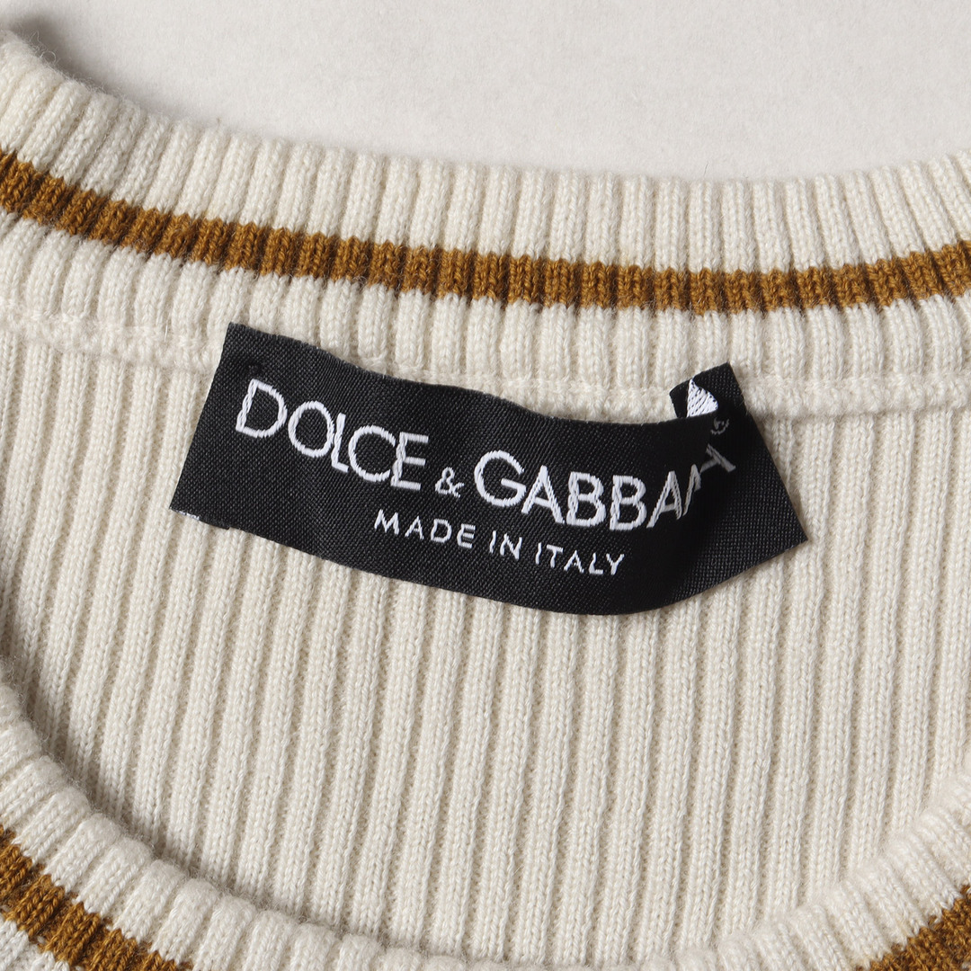 DOLCE&GABBANA(ドルチェアンドガッバーナ)の美品 DOLCE&GABBANA ドルチェ&ガッバーナ ニット サイズ:52 D.D.S.G ジャガード 切替 ハイゲージ ウール ニットセーター プルオーバー ブラック オフホワイト イタリア製 トップス 【メンズ】【中古】 メンズのトップス(ニット/セーター)の商品写真