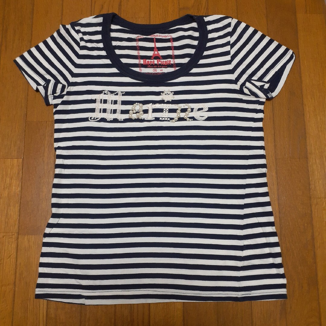 Rope' Picnic(ロペピクニック)のロペピクニック マリン ボーダーTシャツ 38 レディースのトップス(Tシャツ(半袖/袖なし))の商品写真