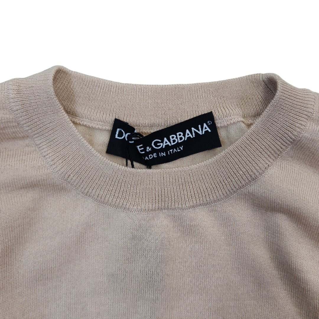 DOLCE&GABBANA(ドルチェアンドガッバーナ)のDOLCE&GABBANA ドルチェ＆ガッバーナ ニットトップス レディース 春 ノースリーブ カシミヤ シルク ピンク 38 美品 セーター 中古 T1 レディースのトップス(ニット/セーター)の商品写真